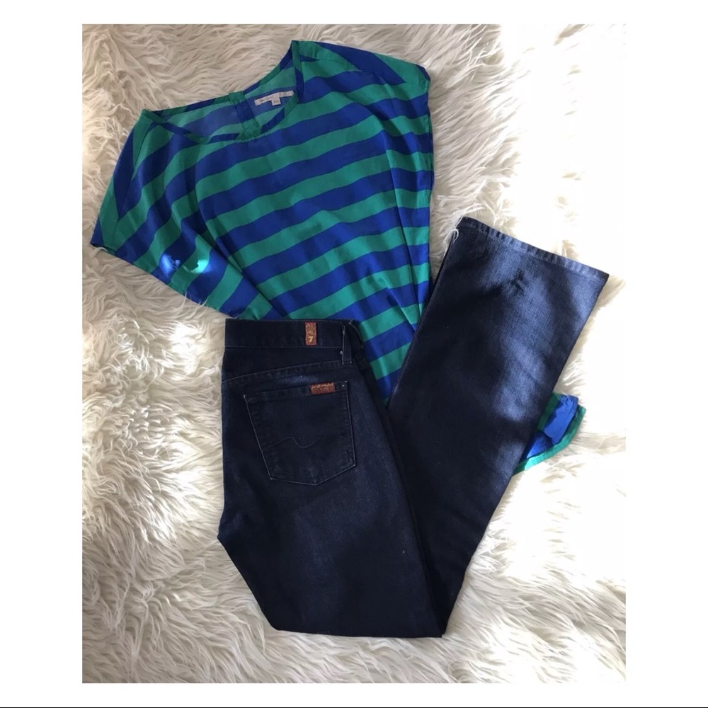 💥Gap Women’s Striped Cap Sleeve Blouse